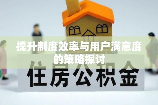定结提升制度效率与用户满意度的策略探讨